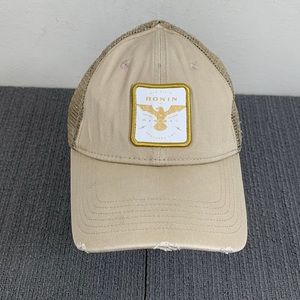 Ronin San Diego Southern CA Trucker Hat Mens Adjustable Tan Mesh Back Snapback